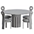 Minimalistic Dining Set Lulu Georgia 3D model small image 2