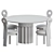 Minimalistic Dining Set Lulu Georgia 3D model small image 3