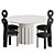 Minimalistic Dining Set Lulu Georgia 3D model small image 4