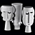 Sleek Modern Vases Set 3D model small image 1