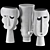 Sleek Modern Vases Set 3D model small image 6