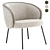 Sleek Luna M Armchair 3D model small image 1