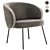 Sleek Luna M Armchair 3D model small image 2