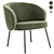 Sleek Luna M Armchair 3D model small image 3