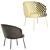 Sleek Luna M Armchair 3D model small image 5