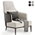 Elegant AMANDA BERGERE Armchair 3D model small image 1