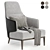 Elegant AMANDA BERGERE Armchair 3D model small image 2