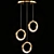 Crystal Gold LED Ring Chandelier 3D model small image 6