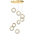 Crystal Gold LED Ring Chandelier 3D model small image 9