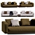Minotti Horizonte Modular Sofa: Stylish 2013 3D model small image 1