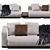 Minotti Horizonte Modular Sofa: Stylish 2013 3D model small image 2