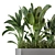 Concrete Potted Outdoor Plants Set 3D model small image 2