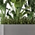 Concrete Potted Outdoor Plants Set 3D model small image 4