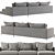 Modern Simena Sectional Sofa Design 3D model small image 3