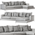 Modern Simena Sectional Sofa Design 3D model small image 4