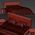 Modern Emmett Bed Collection 3D model small image 2