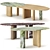 Natural Design Table Set, Customizable 3D model small image 1