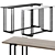 Rectangular Marble Console Table Set 3D model small image 2