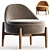 Minotti SENDAI Fabric Chair: Elegant & Contemporary 3D model small image 1