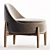 Minotti SENDAI Fabric Chair: Elegant & Contemporary 3D model small image 3