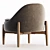 Minotti SENDAI Fabric Chair: Elegant & Contemporary 3D model small image 4