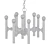 Retro Italian Chrome Chandelier 3D model small image 2