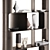 Fulham Steel Bookcase in Curved Design 3D model small image 3