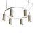 Modern Nordic 6-Light Chandelier 3D model small image 1