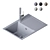 Elleci Easy 680-500mm Sink 3D model small image 1