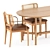 Rattan Combo: Chair & Table 3D model small image 2