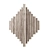 Geometric Wood Metal Wall Art 3D model small image 3