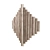 Geometric Wood Metal Wall Art 3D model small image 5