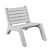 C-lounge Concrete Outdoor Chair 3D model small image 3