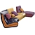 Modern Modular Pongo Sofa Set 3D model small image 2