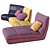 Modern Modular Pongo Sofa Set 3D model small image 3