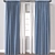 Modern 3D Curtain Model Kit 3D model small image 1