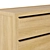 Oak Wood Dresser and Chest 3D model small image 5