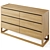 Oak Wood Dresser and Chest 3D model small image 6