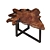 Rustic Epoxy Wood Slice Table 3D model small image 4