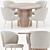 Elegant Dining Set Collection in 3D 3D model small image 1