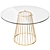 Transparent Gold Liverpool Table 3D model small image 2
