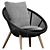 Modern Minimalist Cord Armchair in Millimeters 3D model small image 1