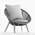 Modern Minimalist Cord Armchair in Millimeters 3D model small image 3