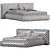 Contemporary Upholstered Bed Design 3D model small image 3