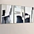 Abstract Paintings Set 3-Piece Frames 3D model small image 5