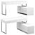 Dresden Writing Desk White Chrome 3D model small image 1