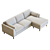 Avondale Wood Leg Lounger Model 3D model small image 3