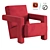 Modern Utrecht Armchair by Cassina 3D model small image 1