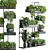 Metal Shelf Plant Display Stand 3D model small image 1