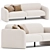 Elegant Niles Sofa: Steel Perfection 3D model small image 1